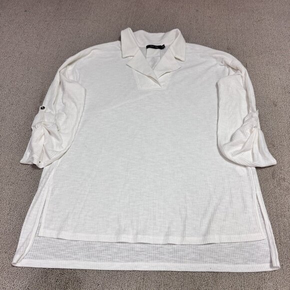 Doe + Rae Sweater Ivory Lightweight Long Sleeve Pullover Women’s Size Medium NWT - Picture 1 of 11